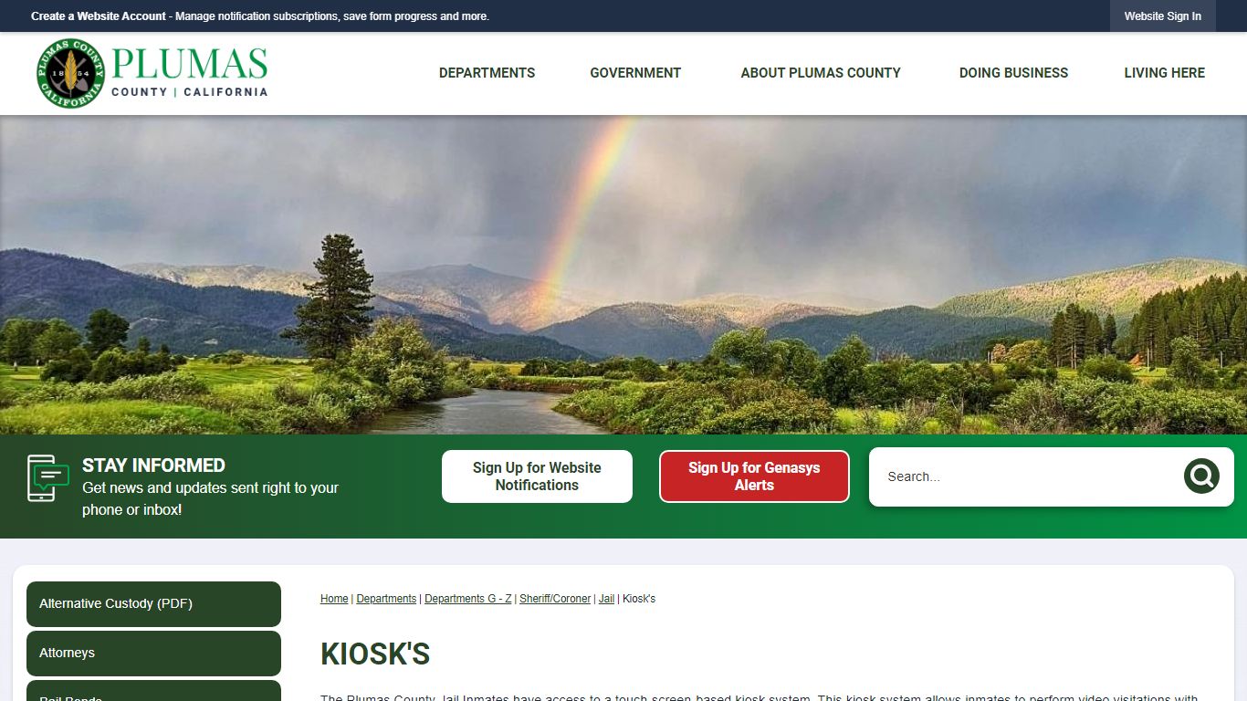 Kiosk's | Plumas County, CA - Official Website